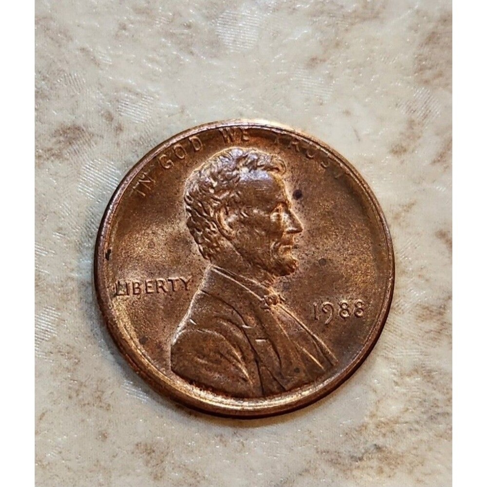 1988 - P Wide AM Lincoln Memorial Penny - Rare 1 Cent Error